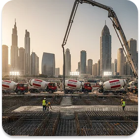 Aggregate loading operations for major construction projects UAE — bulk haulage Dubai